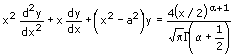Homogene Bessel-Differenzialgleichung - Formel - Funktion