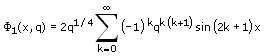 Jacobische Theta-Funktion 1 - Formel