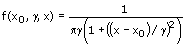 Cauchy-Verteilung - Dichte - Formel