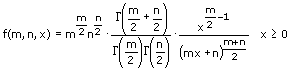 F-Verteilung - Dichte - Formel