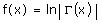 Natürlicher Logarithmus der Gamma-Funktion - Formel