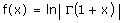 Natürlicher Logarithmus der Gamma-Funktion - Formel