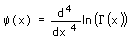 Pentagamma-Funktion - Formel