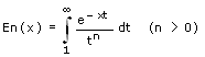 Exponential-Integral En - Formel - Funktion