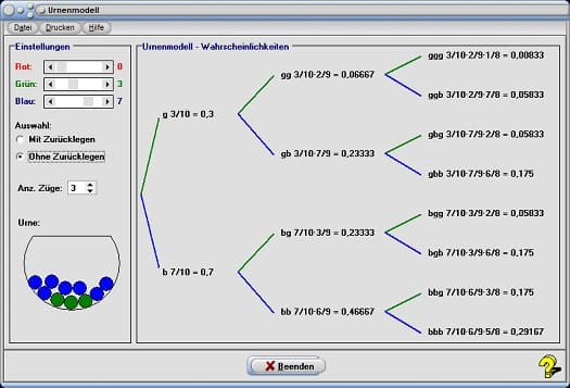 MathProf - Ziehen ohne Zurücklegen - Farben - Tool - Berechnung - Möglichkeiten - Baumdiagramme - Stufen - Erstellen - Animation - Ohne Beachtung der Reihenfolge - Mit Beachtung der Reihenfolge - Anzahl der Möglichkeiten - Kugeln ziehen - Mit Zurücklegen - Ohne Zurücklegen - Mit und ohne Zurücklegen - Ereignis - Beispiele - Reihenfolge - Aufgaben - Formeln - Berechnen