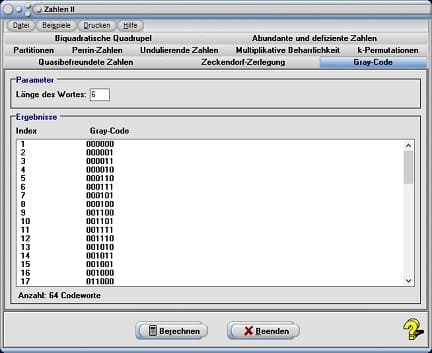 MathProf - Gray-Code - Definition - Rechner - Berechnen - Berechnung - Tabelle