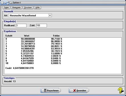 MathProf - Heronsche Wurzelformel - Heron-Verfahren - Heronsche Formel - Definition - Rechner - Berechnen - Berechnung - Heron Algorithmus