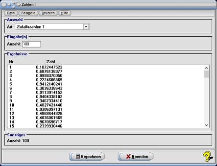 MathProf - Zufallszahlen - Beliebige Zahl - Beliebige Zahlen - Random number generator - Rechner - Berechnen - Berechnung - Tabelle