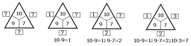 MathProf - Zahlendreieck - Zahlendreiecke - Rechendreieck - Rechendreiecke - Beispiele - 2