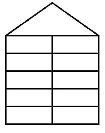 MathProf - Zahlenhaus - Rechenhaus - Zahlenhäuser - Rechenhäuser - Vorlage