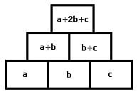 MathProf - Zahlenpyramide - Zahlenmauer - Zahlenpyramiden - Zahlenmauern - Rechenpyramide - Rechenpyramiden - Zahlendreieck - 3 Reihen - Rechenmauer - Berechnen - Zeichnen - Beispiel