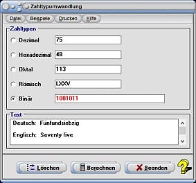MathProf - Zahlen - Umwandeln - Zahlensysteme - Positionssysteme - Stellenwertsysteme - 0 - 1 - 2 - 3 - 4 - 5 - 6 - 7 - 8 - 9 - A - B - C - D - E - F - 16 - 32 - 64 - 128 - 256 - 512 - 1024 - 2048 - 4096 - Binärzahlen - Hexadezimalzahlen - Dezimal zu Binär