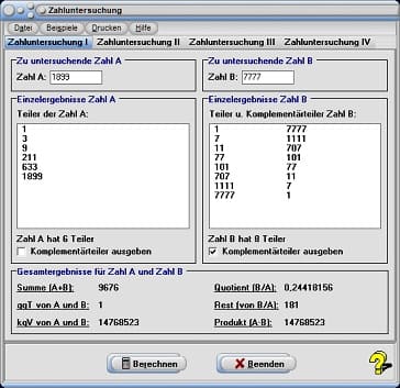 MathProf - Kleinste gemeinsame Vielfache - Kleinstes gemeinsames Vielfaches - Teiler bestimmen - Teilermenge bestimmen - Produkt zweier Zahlen - Liste - Tabelle - Teiler und Vielfache - ggT - kgV - Teilerfremde Zahlen - Rechner - Berechnen - Untersuchen - Untersuchung - Ganze Zahlen - Zerlegung von Zahlen - Zahlzerlegungen - Beispiel - Zerlegung in Faktoren - Zahlen zerlegen - Zahlzerlegung - Bestimmen - Bestimmung - Berechnung