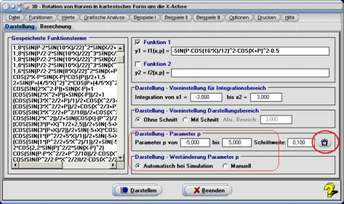 MathProf - Funktionsparameter - Wertebereich - Werte - Bereich
