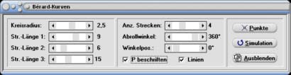 MathProf - Berard-Kurve - Radius - Länge - Winkel