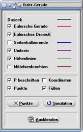 MathProf - Euler-Gerade - Eulersche Gerade - Mittelsenkrechte - Innenwinkel - Umkreis - Schnittpunkt