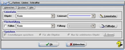 MathProf - Farben - Flächen - Schraffur - Farbeinstellungen - Layout - Graph - Graphik - Plot