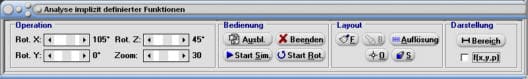 MathProf - Implizite Fläche - Raum - Koordinaten - 3D - Plotten