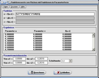 MathProf - Fläche in Parameterform - Fläche in Parameterdarstellung - 3D-Animation