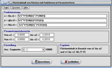 MathProf - 3D-Fläche in Parameterform - 3D-Fläche in Parameterdarstellung