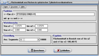 MathProf - Zylinderkoordinaten - Fläche - Flächenelement - 3D
