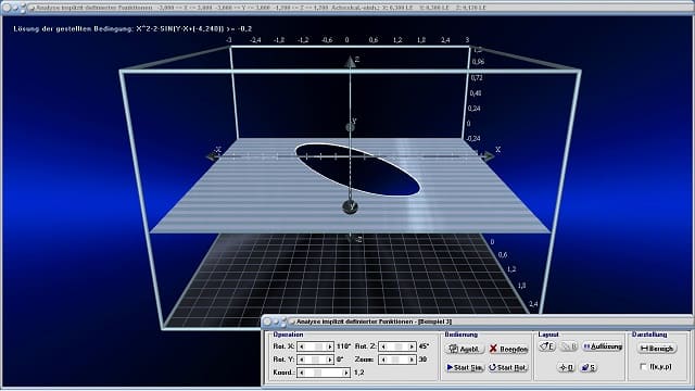MathProf - Implizite Funktionen - 3D Funktion - 3D Funktionsplotter - Mehrdimensionale Funktionen - Flächenfunktion- Implizite Funktion - Implizite Kurve - Implizite Kurvendarstellung - Implizite Gleichung - Funktionen mit mehreren Variablen - 3D-Plotter - 3D-Plot - 3D-Grafik - Funktionen mehrerer Variablen - Grafisch - Darstellen - Plotten - Graph - Grafik - Zeichnen - Schaubild - 2