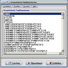 MathProf - Funktionsterme speichern - Funktionsterm speichern - Graph - Plotten
