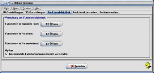 MathProf - Formelbibliothek - Funktionen - Terme - Speichern - Löschen