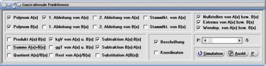 MathProf - Ganzrationale Funktion - Quotient - Summe - Produkt - Ableitung - Nullstellen - Algebraische Gleichung