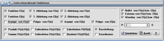 MathProf - Gebrochenrationale Funktion - Produkt - Quotient - Polgerade - Ableitung - Nullstellen - Unendlichkeitsstellen