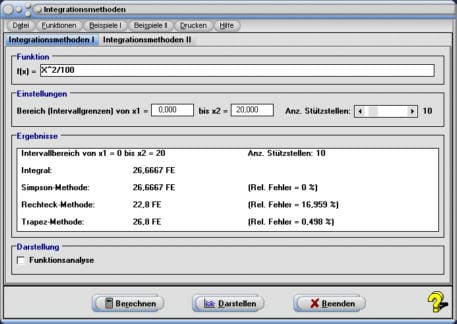 MathProf - Trapez-Methode - Simpson-Methode - Rechteck-Methode - Gauß Integration - Quadraturfehler - Quadraturformel - Bild - Darstellung - Mathematik - Mathematisch - Integralrechnung - Numerische Integration - Simpson-Formel - Trapezverfahren - Rechteckverfahren - Integrationsverfahren - Trapezregel - Formel - Plotten - Grafisch - Rechner - Berechnen