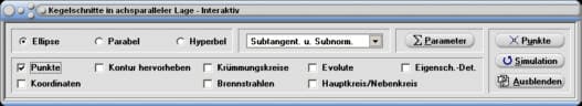 MathProf - Ellipse - Evolute - Tangenten - Subtangenten - Plotter - Kegelschnitt - Kurven 2. Ordnung