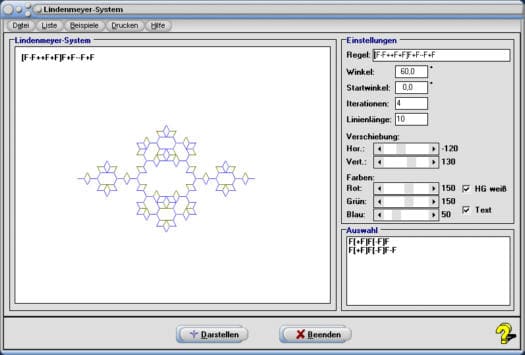 MathProf - Lindenmayer-System - Generator - Fraktal - Regel - Lindenmayer-Systeme