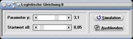 MathProf - Logistische Gleichung - Darstellung - Parameter - Startwert - Chaos