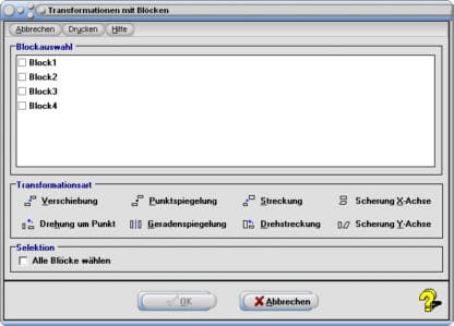 MathProf - Geometrische Objekte - Block - Transformation - Spiegeln - Drehen - Strecken - Verschieben