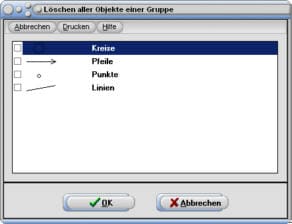 SimPlot - Geometrie - Objekte - Löschen - Gruppen - Geometrische Figuren