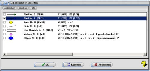 MathProf - Geometrische Objekte - Löschen - Geometrische Figur