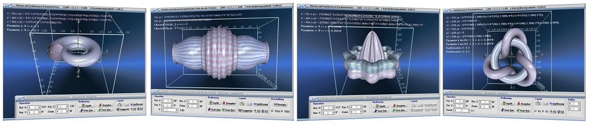 MathProf - Mathematik für Schule, Studium und Wissenschaft - 3D-Plotter | Fläche in Parameterform | Parameterdarstellung