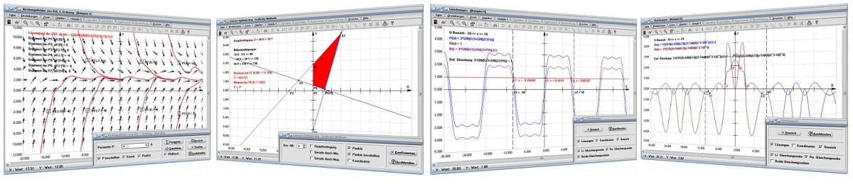 Richtungsfelder - DGL - Differentialgleichung - Isoklinen - Simplex-Verfahren - Simplex-Algorithmus - Simplex-Methode - Simplexverfahren - Optimierungsverfahren - Lösungskurven - Gleichunge - Funktionsgleichungen - Grafisch - Schnittpunkte - Lösungen - Formel - Darstellen - Plotten - Graph - Rechner - Berechnen - Grafik - Zeichnen - Plotter