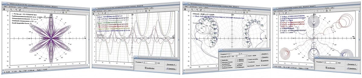 MathProf - Mathematik für Schule, Studium und Wissenschaft - Ortskurve - Komplex - Komplexe Zahlen - Parameter - Parameterkurven - Parametergleichungen - Parameterform - Parameterdarstellung - Parametrisierte Kurven - Plotten - Funktion - Plot - Zeichnen - Funktionsgraph - Beispiel - Funktionsparameter - Darstellen - Plotter - Graph - Grafik - Zeichnen