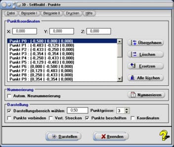 MathProf - Punkte - Raum - 3D - Koordinatensystem - Koordinaten - x y z - Grafisch - Darstellen - 3D Grafik - Zeichnen