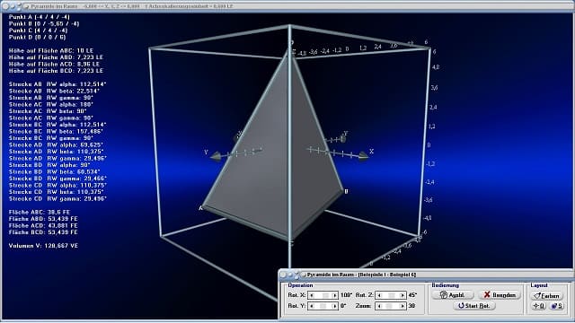 MathProf - Pyramide - Quadratische Pyramide - Gerade quadratische Pyramide - Gerade Pyramide - Senkrechte Pyramide - Volumen - Schiefe Pyramide - Kanten - Pyramidenhöhe - Flächeninhalt - Oberflächeninhalt - Grundkante - Volumenberechnung - 3D - Eigenschaften - Raum - Darstellen - Zeichnen - Rechner - Berechnen - Schaubild