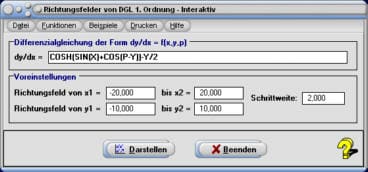 MathProf - Richtungsfelder - DGL - Differentialgleichungen - Lösungskurve - Richtungsfeld - Steigung - Plotten - Zeichnen