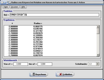 MathProf - Rotationsvolumen - Integral - 3D - Rotationskörper - Mantelfläche - Integralrechnung