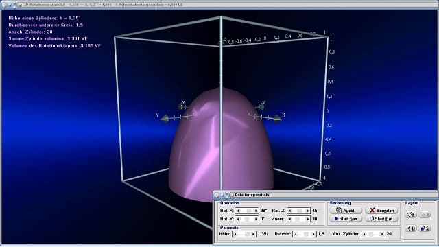 MathProf - Integralrechnung - Rotationskörper - Rotationsparaboloid - 1