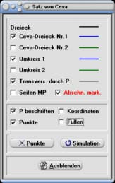 MathProf - Satz von Ceva - Winkel - Strecken - Ecktransversalen - Trigonometrie