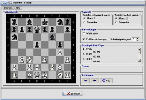 MathProf - Schach - Spiel - Computer - Figuren - Spielregeln