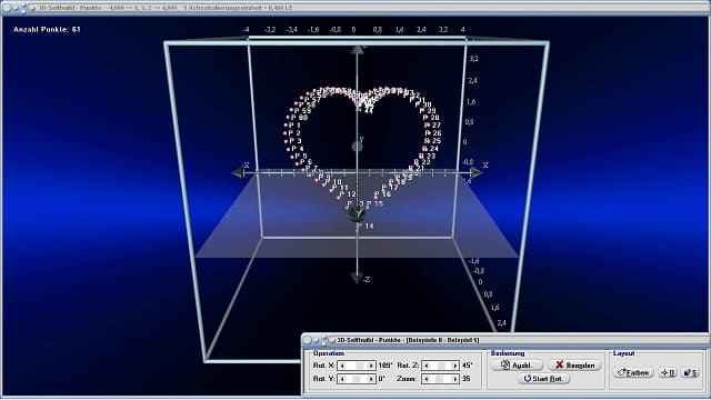 MathProf - Punkte - Raum - 3D - Koordinatensystem - Koordinaten - x y z - Grafisch - Darstellen - 3D Grafik - Zeichnen - Schaubild - 1