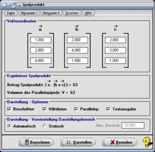 MathProf - Spatprodukt - Volumen - Parallelepiped - Gemischtes Produkt - Berechnen - Bestimmen - Eigenschaften