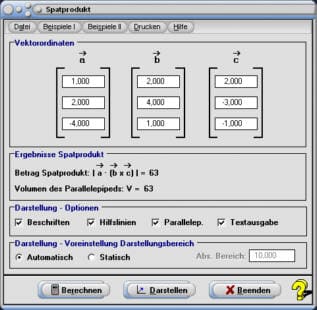 MathProf - Spatprodukt - Volumen - Parallelepiped - Gemischtes Produkt - Berechnen - Bestimmen - Eigenschaften